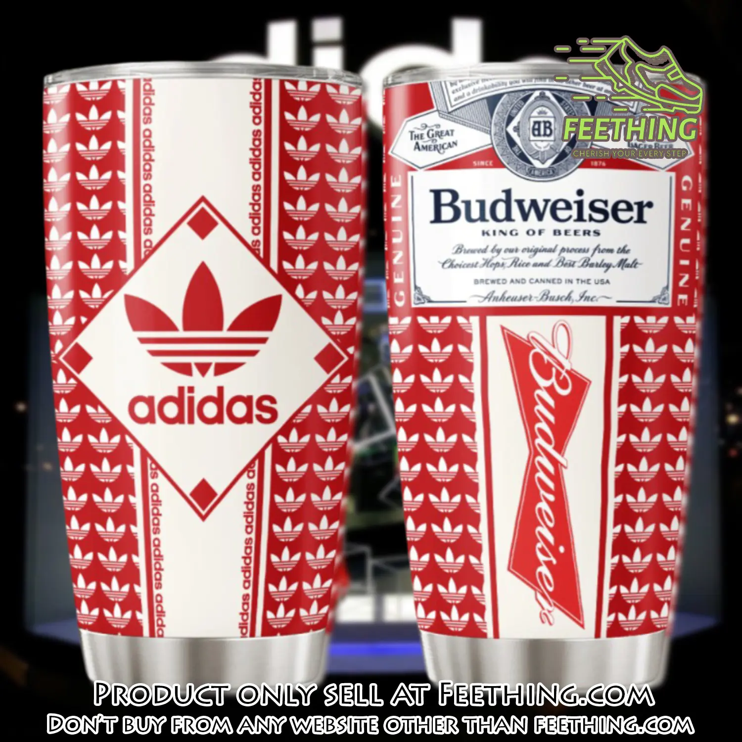 Adidas budweiser stainless steel tumbler 20oz30oz ft5006304